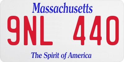 MA license plate 9NL440