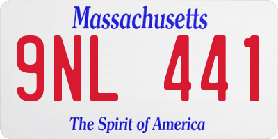 MA license plate 9NL441