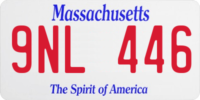 MA license plate 9NL446