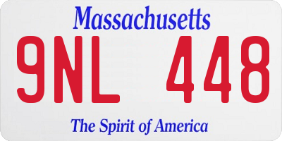MA license plate 9NL448