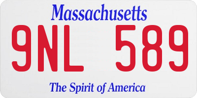 MA license plate 9NL589