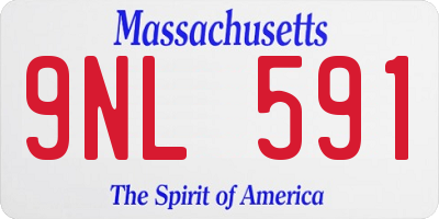 MA license plate 9NL591