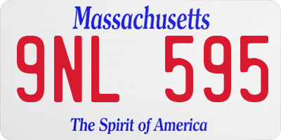 MA license plate 9NL595