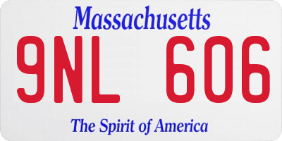 MA license plate 9NL606