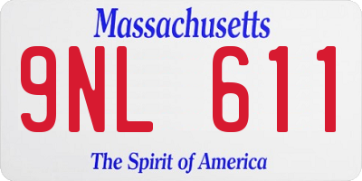 MA license plate 9NL611