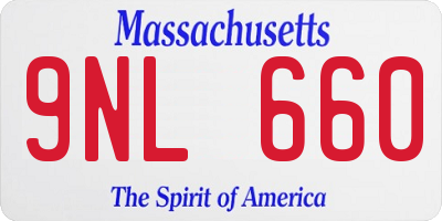 MA license plate 9NL660