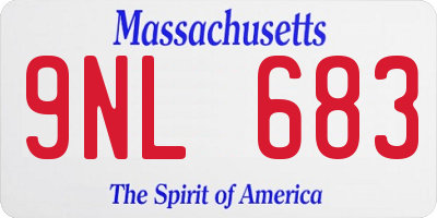 MA license plate 9NL683