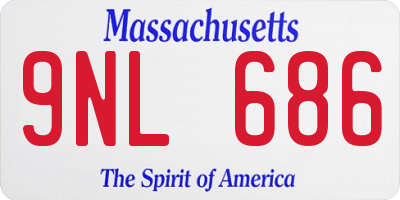MA license plate 9NL686