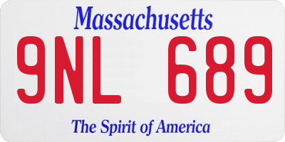 MA license plate 9NL689