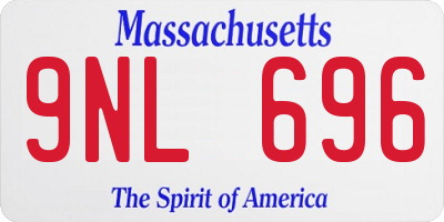 MA license plate 9NL696