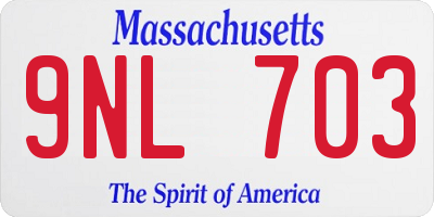MA license plate 9NL703