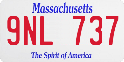 MA license plate 9NL737