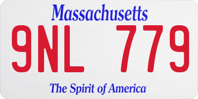 MA license plate 9NL779