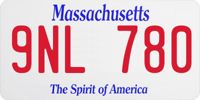 MA license plate 9NL780