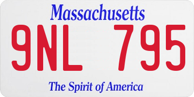 MA license plate 9NL795