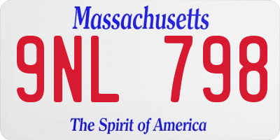 MA license plate 9NL798