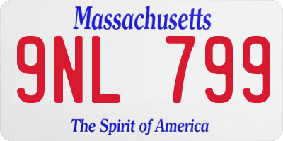 MA license plate 9NL799