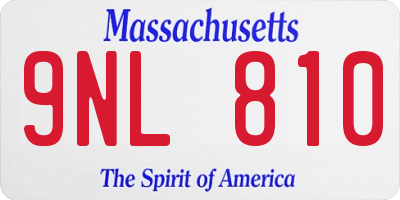 MA license plate 9NL810