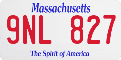 MA license plate 9NL827