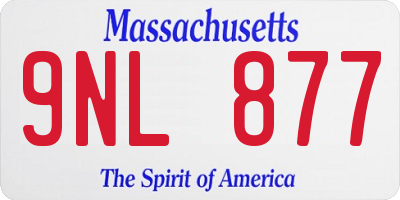 MA license plate 9NL877