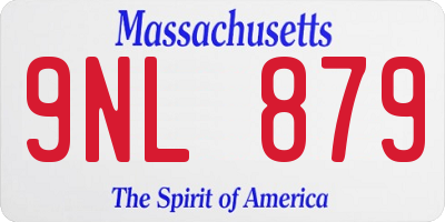 MA license plate 9NL879