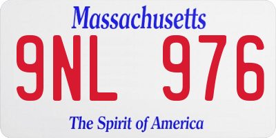 MA license plate 9NL976