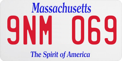 MA license plate 9NM069
