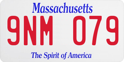MA license plate 9NM079