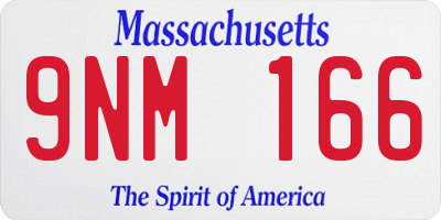 MA license plate 9NM166