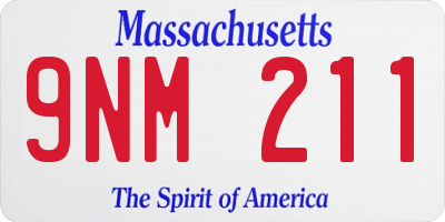 MA license plate 9NM211