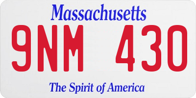 MA license plate 9NM430
