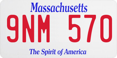 MA license plate 9NM570