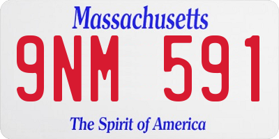 MA license plate 9NM591