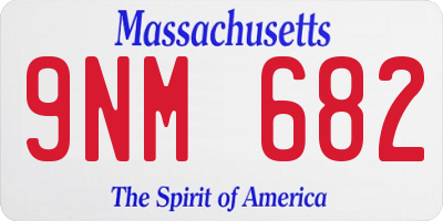 MA license plate 9NM682