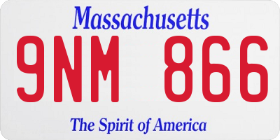 MA license plate 9NM866