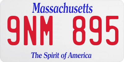 MA license plate 9NM895