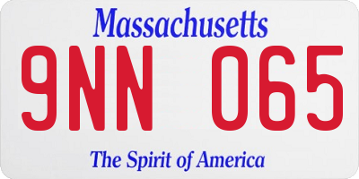 MA license plate 9NN065