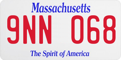MA license plate 9NN068