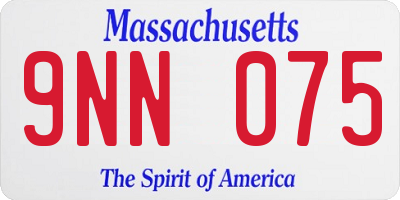 MA license plate 9NN075