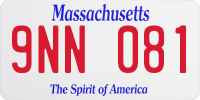 MA license plate 9NN081