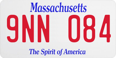 MA license plate 9NN084