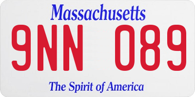 MA license plate 9NN089