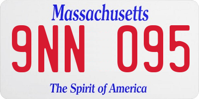 MA license plate 9NN095
