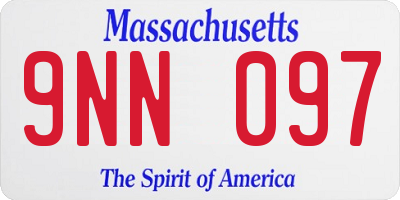 MA license plate 9NN097