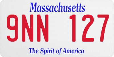 MA license plate 9NN127