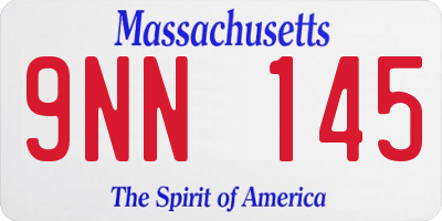 MA license plate 9NN145