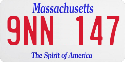 MA license plate 9NN147
