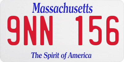 MA license plate 9NN156