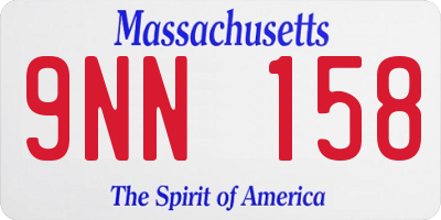 MA license plate 9NN158