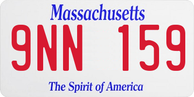 MA license plate 9NN159